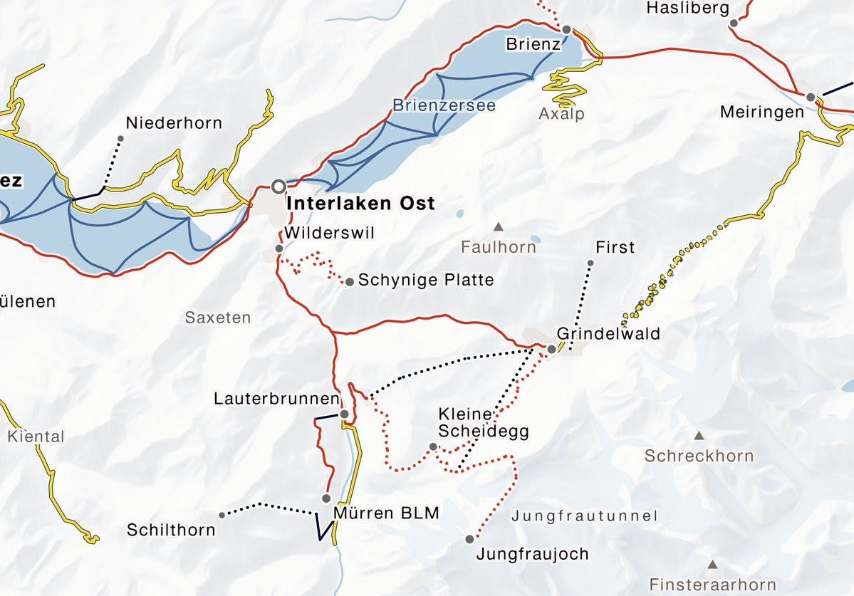 Geltungsbereiche in der Jungfrauregion